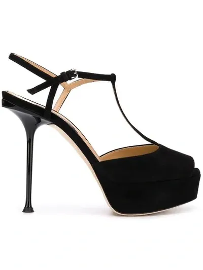 Sergio Rossi Platform Stiletto Sandals In Black