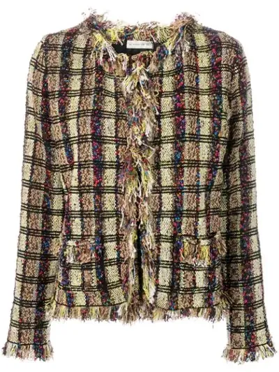 Etro Tweed-knit Cardigan In Green