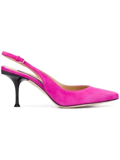 Sergio Rossi Milano Slingback Pumps In Pink