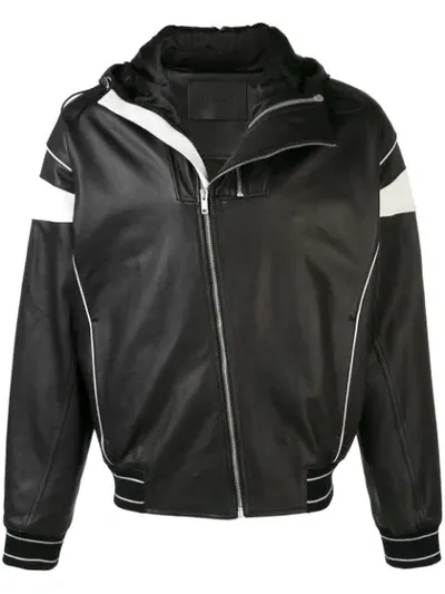 Givenchy Hooded Leather Jacket In Black