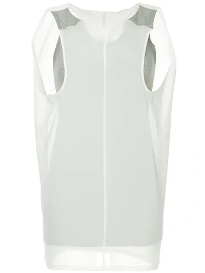 Pre-owned Junya Watanabe Sheer Layered Top In White