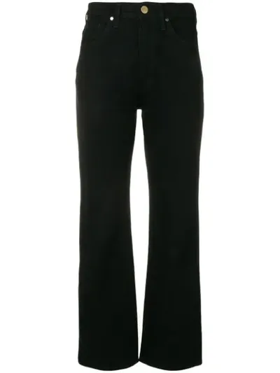 Goldsign The Morgan Straight-leg High-rise Stretch-denim Jeans In Kelvin Over Dye Black