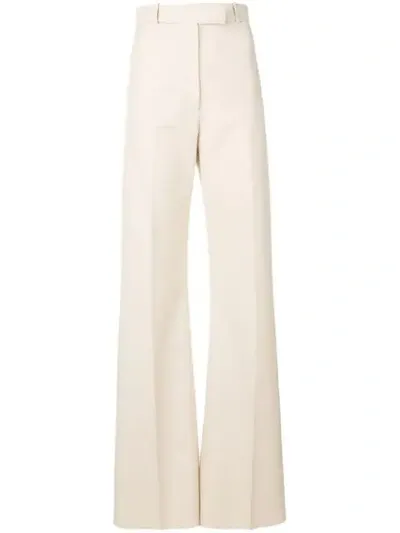 Golden Goose Wide Leg Trousers In Neutrals