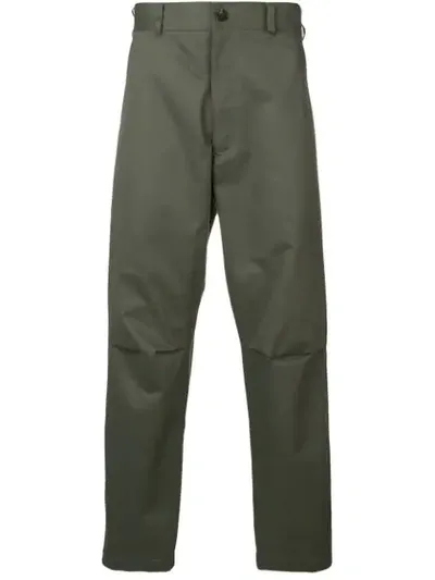 Comme Des Garçons Shirt Straight-leg Chinos In Green