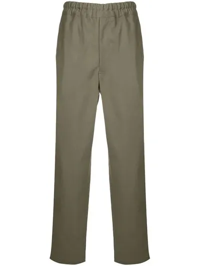 Comme Des Garçons Shirt Side Panelled Track Pants In Green