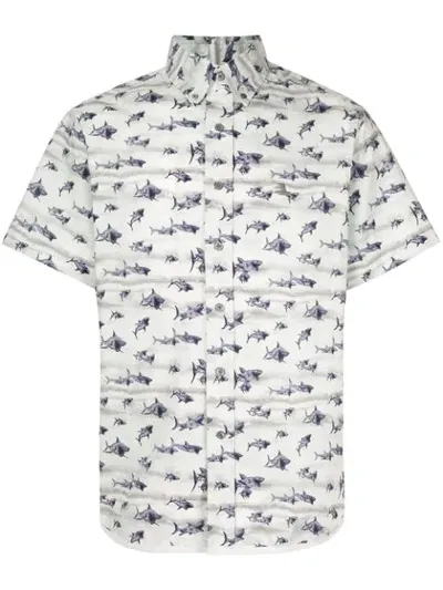 Lanvin Sharks Print Shirt In Green