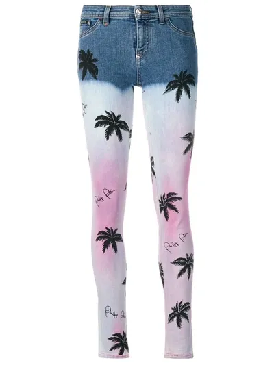 Philipp Plein Aloha Plein Skinny Jeans In Blue