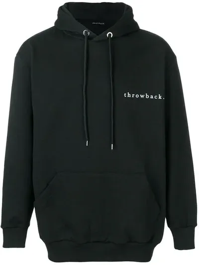 Throwback Logo Hoodie In Black