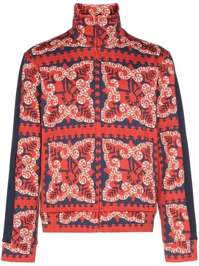 Valentino Bandana Logo Print Jacket In Red