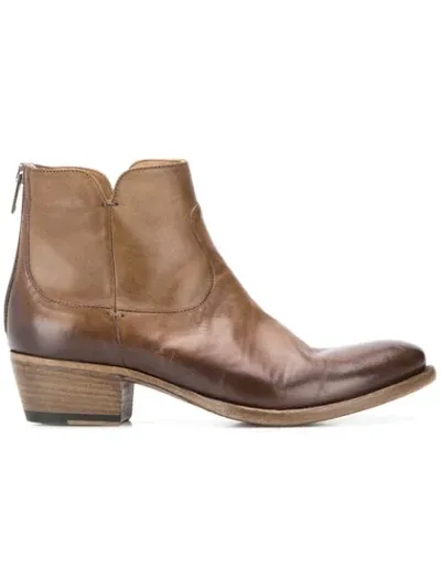 Pantanetti Ankle Boots In Brown