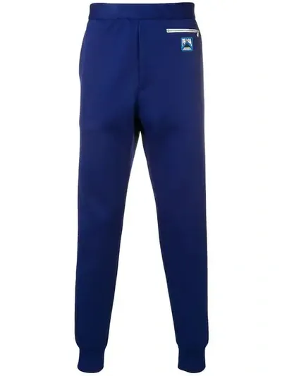 Prada Techno Jersey Joggers In Cobalt Blue