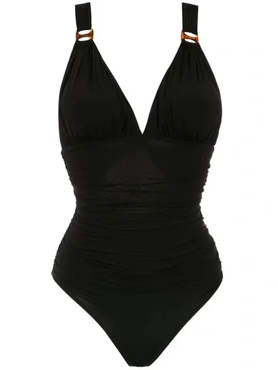 Brigitte Plain Swimsuit In Black