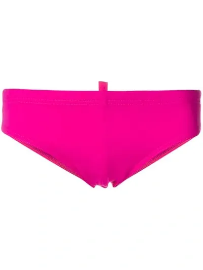 Dsquared2 Logo Print Swim Slips In Pink