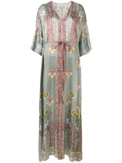 Temperley London Beaumont Kaftan Dress In Green