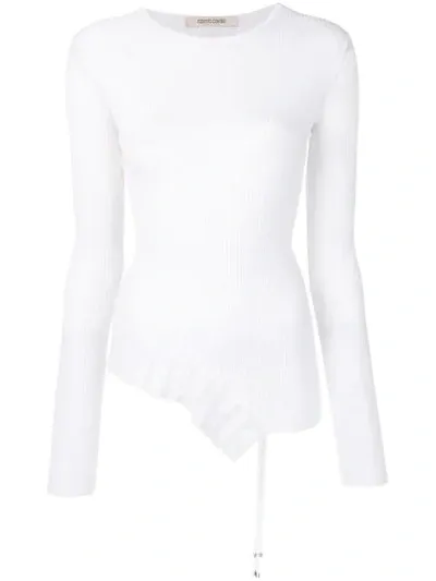 Roberto Cavalli Long-sleeved T-shirt In White