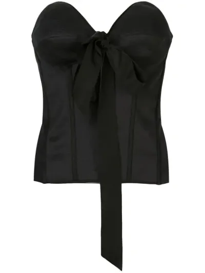 Olivier Theyskens Satin Corset In Black