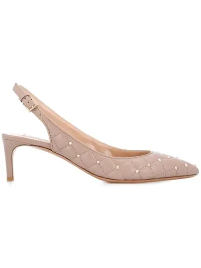 Valentino Garavani Rockstud Spike Slingback Pumps In Neutrals