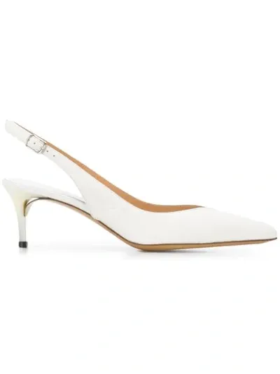 Maison Margiela White Leather Slingback