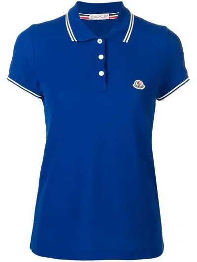 Moncler Klassisches Poloshirt In Blue