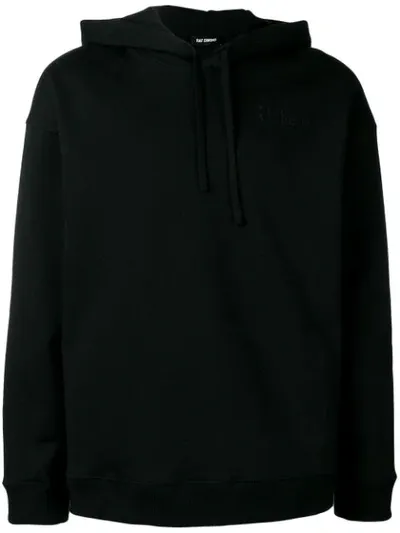 Raf Simons Rear Punk Portrait Hoodie In Black