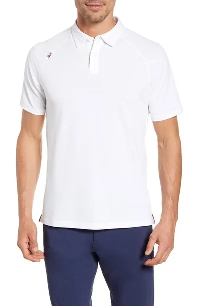 Rhone Delta Short Sleeve Piqué Performance Polo In White