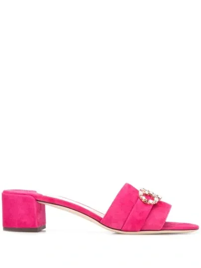 Jimmy Choo Joni 40mm Mules In Pink