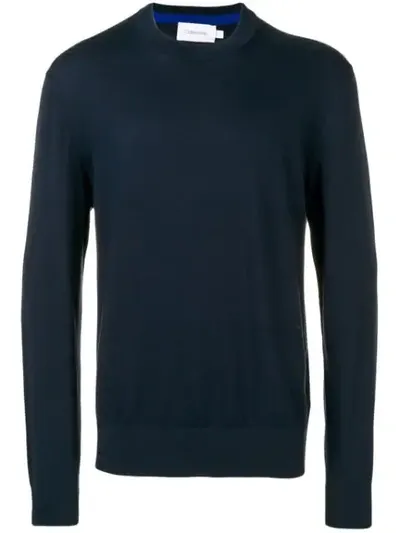 Calvin Klein Crew Neck Sweater In Blue