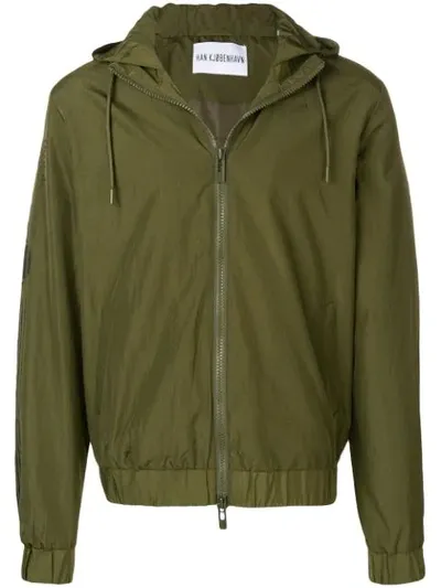 Han Kjobenhavn Hooded Track Jacket In Green