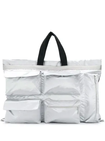 Eastpak Raf Simons Punk Boy Poster Tote Bag In Grey