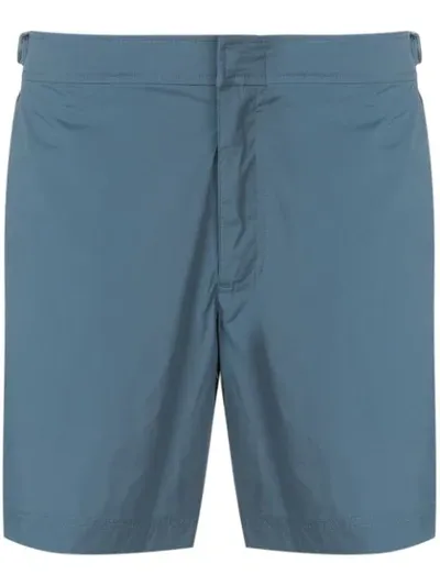 Orlebar Brown Concealed Front Swim Short In Blue