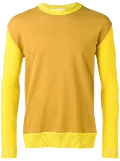 Marni Colour Block Sweater In Yellow