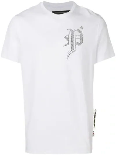 Philipp Plein Contrast P T-shirt In White