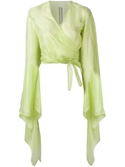 Rick Owens Bat Sleeve Blouse In Green