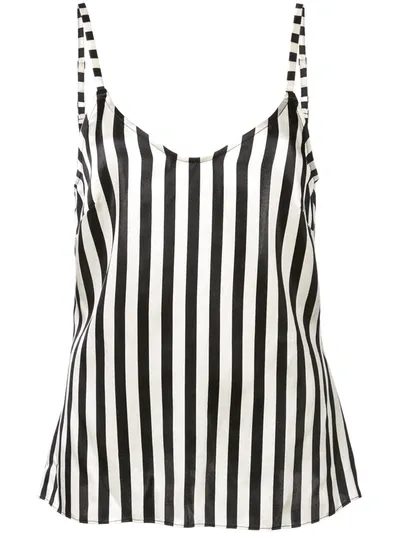 Morgan Lane Mackenzie Striped Print Camisole In Black