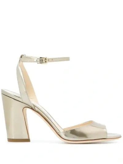 Jimmy Choo Miranda Ankle Strap Sandals In Gold