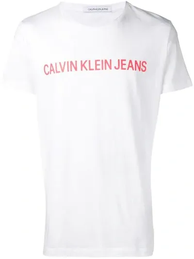 Calvin Klein Jeans Est.1978 Logo T-shirt In White