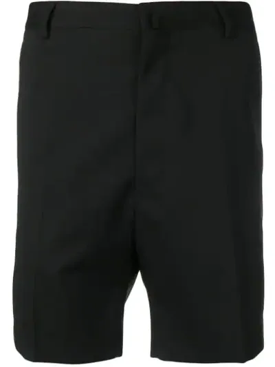 Lanvin Concealed Fastening Bermuda Shorts In Black