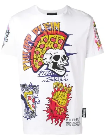 Philipp Plein White Graphic T-shirt