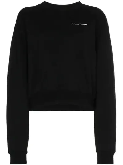 Off-white Printed Cotton-jersey Sweatshirt In Black