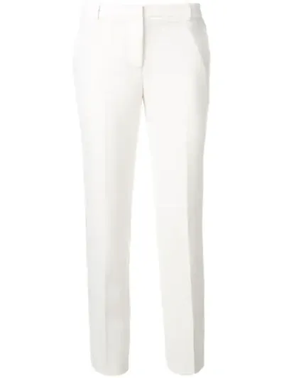 Kiltie Skinny Trousers In White