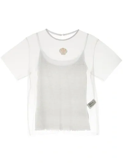 Tu Es Mon Tresor Layered Vest Top In White