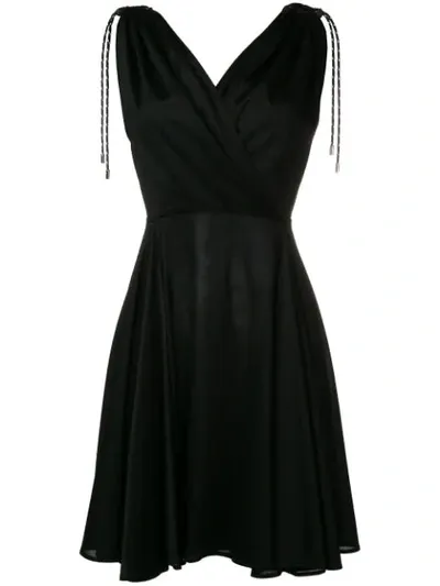 Neil Barrett Tie Shoulder Dress In Black