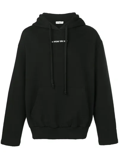 Ih Nom Uh Nit Frayed Graphic Logo Hoodie In Black