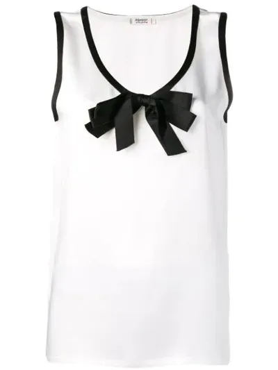 Pre-owned Saint Laurent 1990's Bow Detail Top In Neutrals