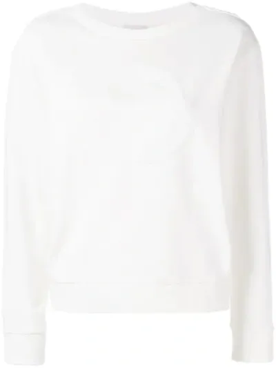 Moncler Pullover Mit Logo In White