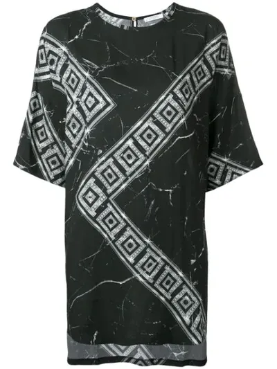 Versace Greek Key Print T-shirt In Black