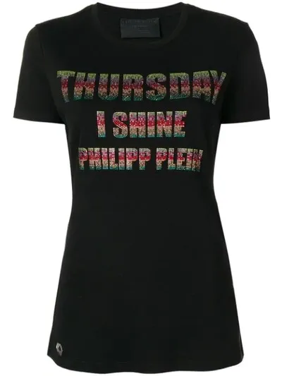 Philipp Plein Printed T-shirt In Black