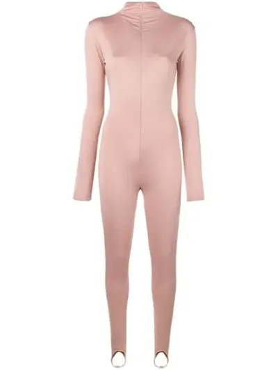 Atu Body Couture Stirrup Ankle Jumpsuit In Pink