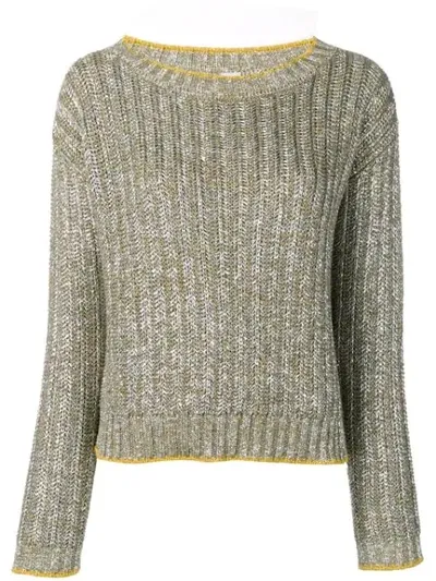 Eleventy Metallic Jumper In Silver