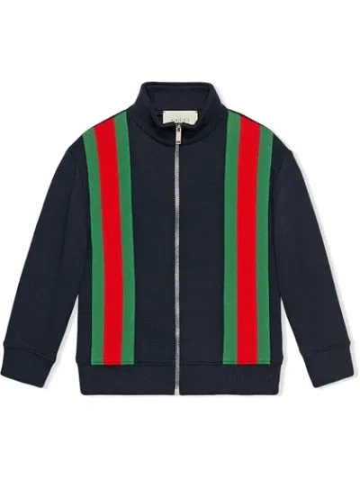 Gucci Kids' Children's Sweatshirt With Web In Blue